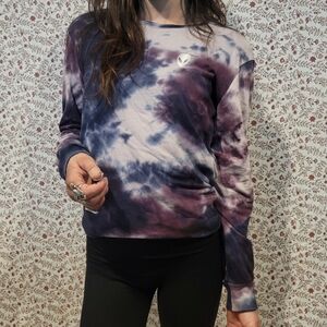 Purple Tiedye Longsleeve with embroidered alien